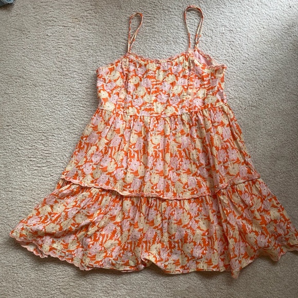 Orange Floral Dress~Urban Outfitters~Size Small - Picture 2 of 3